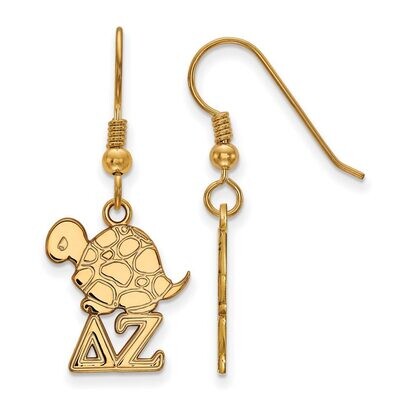 Delta Zeta Medium Dangle Earrings Gold-plated Silver GP037DZ, MPN: GP037DZ, 886774938776