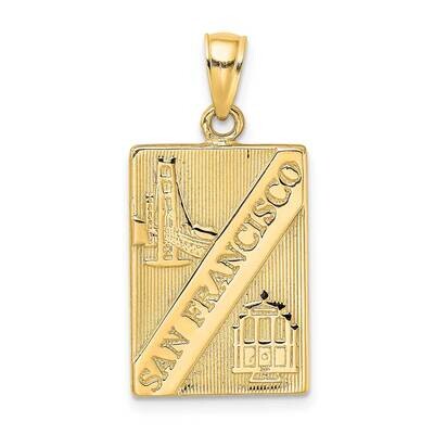 San Francisco Disk 2 Sides Charm 14k Gold K7181, MPN: K7181, 637218036349