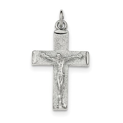 Squared Cross Crucifix Pendant Sterling Silver Polished QC8287, MPN: QC8287, 191101366031