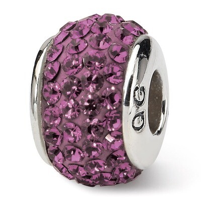 February Full Swarovski Elements Bead - Sterling Silver QRS1252FEB, MPN: QRS1252FEB, 883957277547