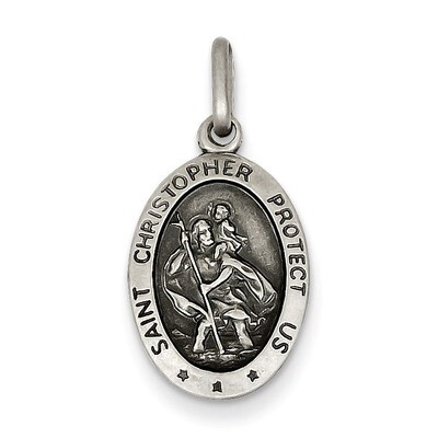 Saint Christopher Medal Sterling Silver QC3555, MPN: QC3555, 883957281414