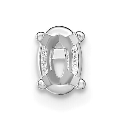 Oval 4-Prong 3.5x2.5mm TruSeatr Basket Post Earring Mounting 14k White Gold WG2649, MPN: WG2649,