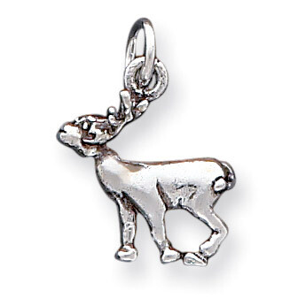 Antique Reindeer Charm Sterling Silver QC4895