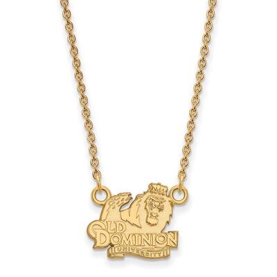Old Dominion University Small Pendant with Chain Necklace 10k Yellow Gold 1Y011ODU-18, MPN: 1Y011OD…