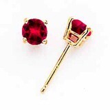 Ruby Post Earrings 14k Gold XE71R-B, MPN: XE71R-B, 883957335964