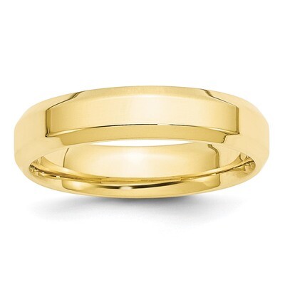 5mm Bevel Edge Comfort Fit Band 10k Yellow Gold 1BEC050 Engravable, MPN: 1BEC050, 886774440286