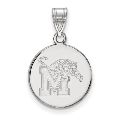 University of Memphis Medium Disc Pendant 10k White Gold 1W040UMP, MPN: 1W040UMP, 886774787220