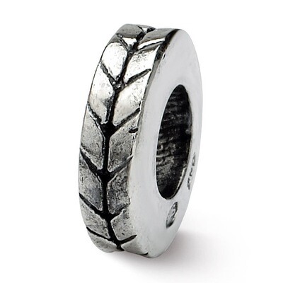 Notched Spacer Bead - Sterling Silver QRS125, MPN: QRS125, 883957719641