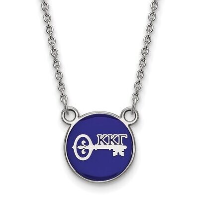 Kappa Kappa Gamma Extra Small Enameled Pendant with 18 Inch Chain Sterling Silver SS042KKG-18, MPN:…