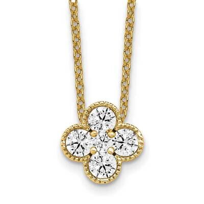 Diamond Vs/Si D E F Bloom Pendant Necklace 14k Yellow Gold True Origin Lab Grown PM6346-050-YLD, MP…