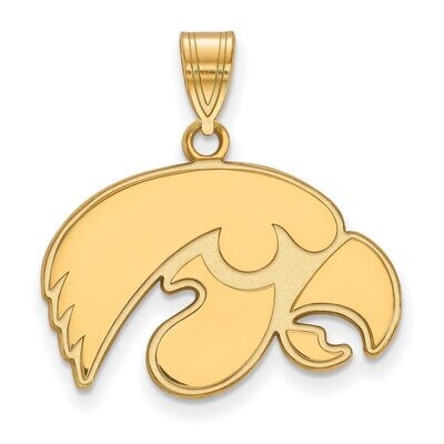 University of Iowa Medium Pendant Gold-plated Silver GP003UIA, MPN: GP003UIA, 886774896816