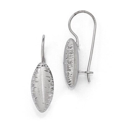 Leslie&#39;s Radiant Essence Rhodium-plated Diamond-cut Earrings - Sterling Silver HB-QLE542, MPN: QLE5…