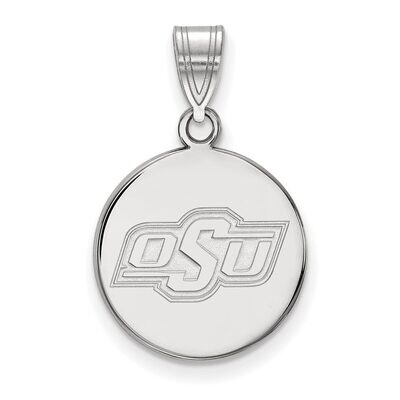 Oklahoma State University Medium Disc Pendant Sterling Silver SS038OKS, MPN: SS038OKS, 886774694306