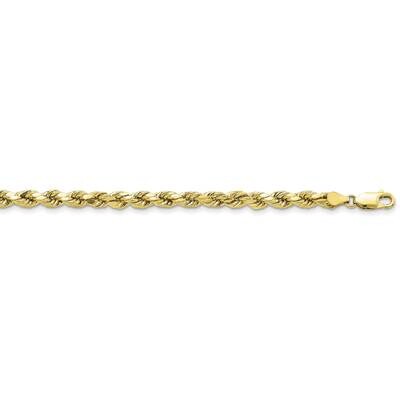 4.9mm Semi-Solid Diamond-Cut Rope Chain 16 Inch 10k Gold 10DH035-16, MPN: 10DH035-16, 191101727955