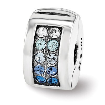 Swarovski Channel Blues Clip Bead - Sterling Silver QRS3432, MPN: QRS3432, 886774963266