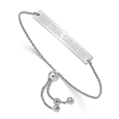 Montreal Canadiens Small Bar Adjustable Bracelet Sterling Silver SS024CAN-9, MPN: SS024CAN-9, 19110…