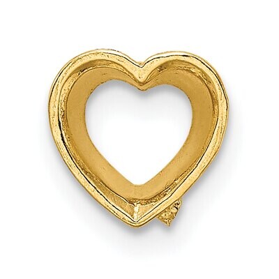 Heart Bezel 12 x 11.5mm Setting 14k Yellow Gold YG273, MPN: YG273,
