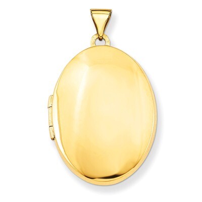 Polished Domed Oval Locket 14k Yellow Gold XL168, MPN: XL168, 886774127484