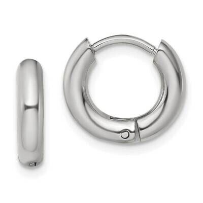 3mm Hinged Hoop Earrings Stainless Steel Polished SRE1468, MPN: SRE1468, 191101866340