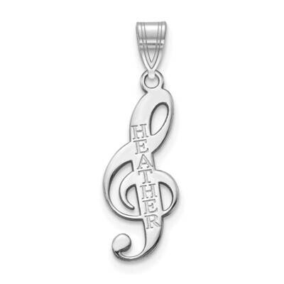 Music note Name Charm 14k White Gold XNA1003W, MPN: XNA1003W,