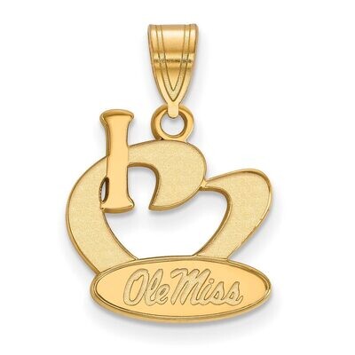 University of Missisippi Large I love Logo Pendant Gold-plated Silver GP020UMS, MPN: GP020UMS, 8867…