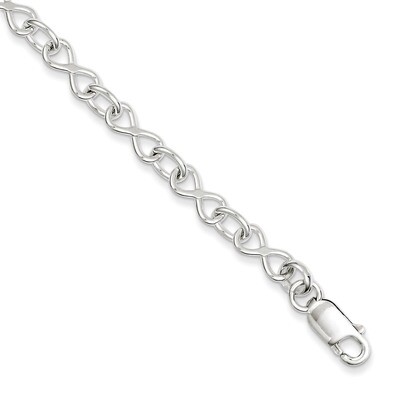 7.5 Inch Fancy Link Bracelet Sterling Silver Polished QG3025-7.5, MPN: QG3025-7.5, 191101295348