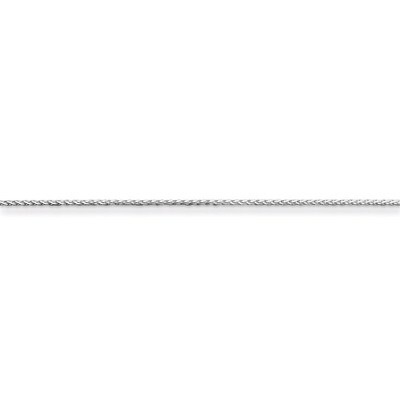 18 Inch 1.5mm &amp; 2 Inch Extension Spiga Chain Sterling Silver Rhodium-plated QDS045RH-18, MPN: QDS04…