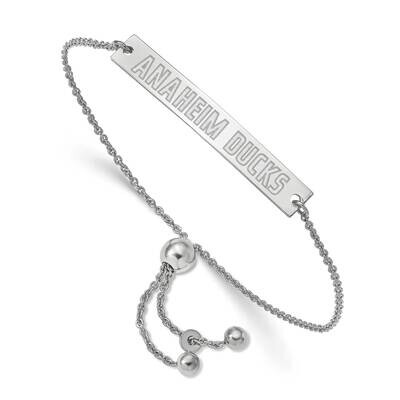 Anaheim Ducks Small Bar Adjustable Bracelet Sterling Silver SS033MDU-9, MPN: SS033MDU-9, 1911014858…