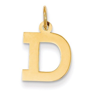 Small Block Initial D Charm 14k Gold YC664D, MPN: YC664D, 883957972787