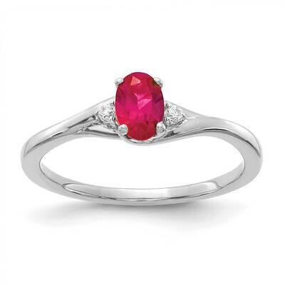 Ruby Ring 14k White Gold Diamond RM5748-RU-003-WA, MPN: RM5748-RU-003-WA, 883957719962