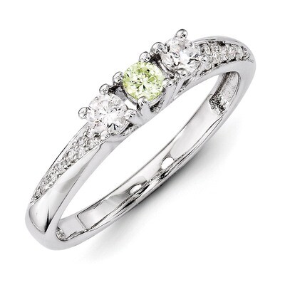 3 Birthstones Family Jewelry Diamond Semi-Set Ring 14k White Gold XMRW36/3, MPN: XMRW36/3, 88395751…