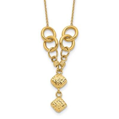 14K Polished &amp; Diamond-Cut with 2 Inch Extension Necklace 14k Gold Polished SF2647-16, MPN: SF2647-…