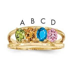4-Stone Mothers Ring Mounting 14k Polished Gold XMR2/4-7, MPN: XMR2_4--6, 883957152783