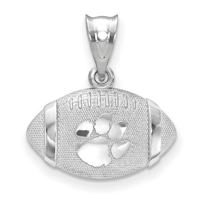 Clemson University 3D Football with Logo pendant Sterling Silver SS506CU, MPN: SS506CU, 810680029921
