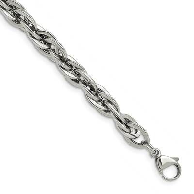 Oval Links 8 Inch Bracelet Stainless Steel SRB1097-8.25 by Chisel, MPN: SRB1097-8.25, 886774672366