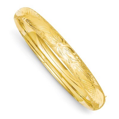 5/16 Oversized Laser Cut Hinged Bangle Bracelet 14k Gold LZ5/16O, MPN: LZ5/16O, 886774102580