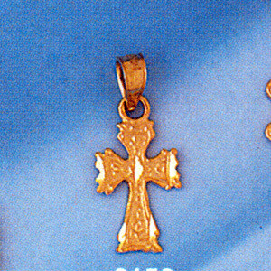 Dazzlers Jewelry Cross Pendant Necklace Charm Bracelet in Yellow, White or Rose Gold 8156, MPN: DZ-…