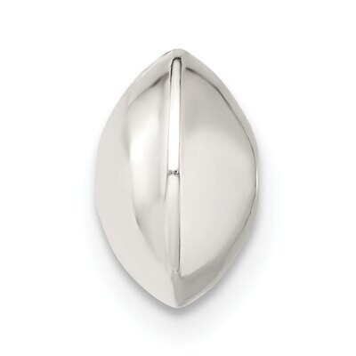 9.3 x 5.4mm Polished Saucer Bead Sterling Silver SS4029, MPN: SS4029,