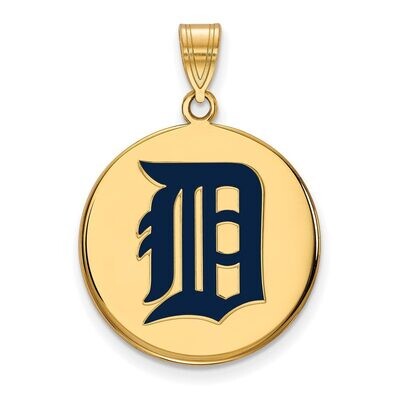 Detroit Tigers Large Enamel Disc Pendant Gold-plated Silver GP042TIG, MPN: GP042TIG, 886774942285