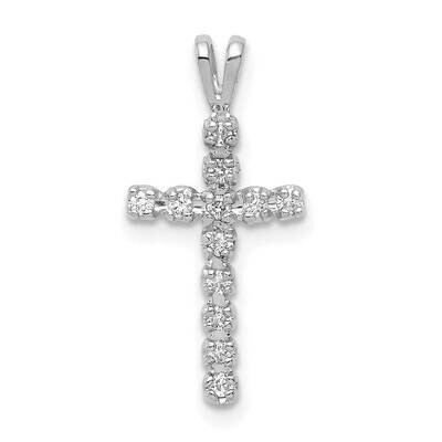 Aa 1/8Ct. Diamond Latin Cross Pendant 14k White Gold PM4946-013-WA, MPN: PM4946-013-WA, 883957984544