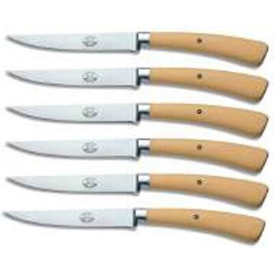 Berti Plenum Steak Knife Set Of Six Boxwood Handle 641
