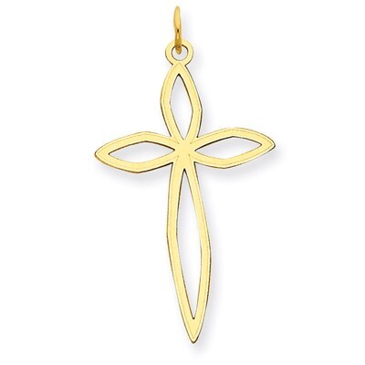Laser Designed Cross Pendant 14k Gold XR1038, MPN: XR1038, 886774131078