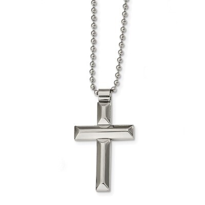 Cross 22 inch Necklace Stainless Steel Brushed and Polished SRN2293-22 by Chisel, MPN: SRN2293-22, …