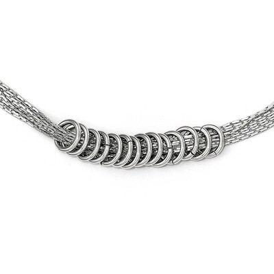 Leslie&#39;s 9 -.50 MM Multi-Strand Necklace 18 Inch Sterling Silver HB-QLF547-18, MPN: QLF547-18, 8867…