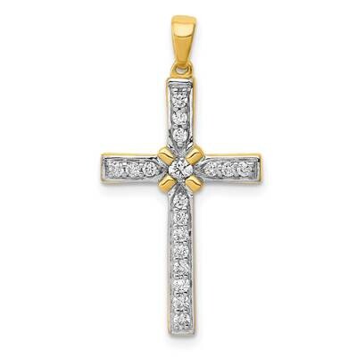1/3Ct. Diamond Cross Pendant 14k Gold PM5062-033-YA, MPN: PM5062-033-YA, 883957513904