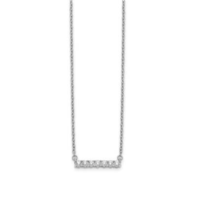 Bar Necklace 14k White Gold Diamond PM3738-025-WA, MPN: PM3738-025-WA, 883957207742