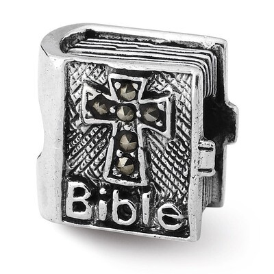 Marcasite Cross Bible Bead - Sterling Silver QRS1955, MPN: QRS1955, 883957505602