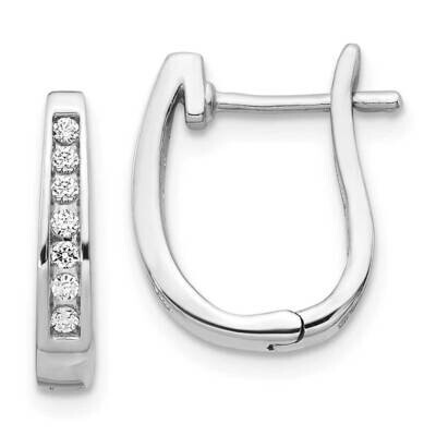 3mm Hinged Hoop Earrings 14k White Gold Diamond EM5415-016-WA, MPN: EM5415-016-WA, 191101333323