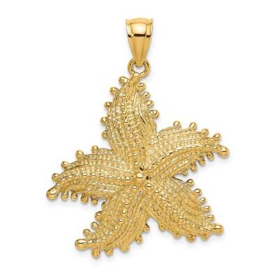 Starfish Charm 14k Gold 2-D K7957, MPN: K7957, 637218048656
