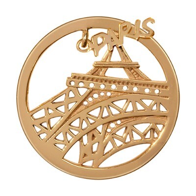 Nikki Lissoni Paris Dangle Gold-Plated 33mm Coin C1331GM, MPN: C1331GM, 8718627468418